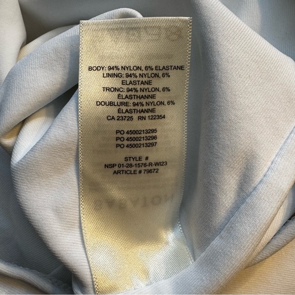 Aritzia Babaton Original Contour Prosperity Crew White Long Sleeve Bodysuit XS - Picture 6 of 12